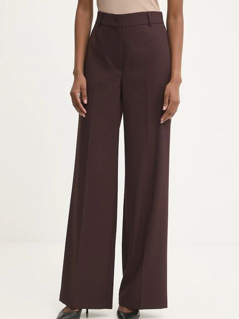 Answear.LAB spodnie damskie kolor bordowy szerokie high waist - zdjęcie produktu nr 1