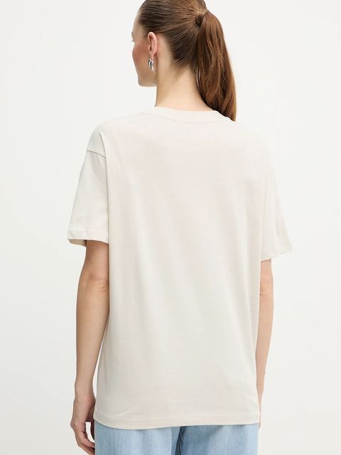 Armani Exchange t-shirt bawełniany damski kolor beżowy XW001354 AF17172