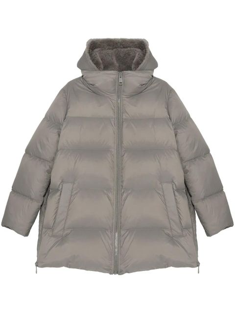 Yves Salomon hooded puffer jacket - Grey - zdjęcie produktu nr 1