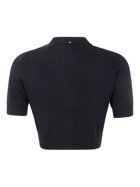 Sportmax short-sleeve crop top - Black