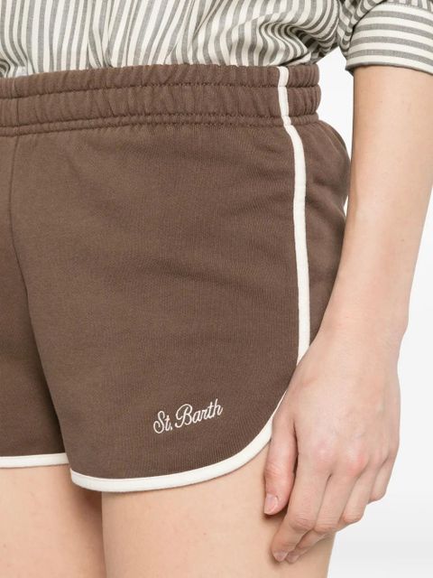 MC2 Saint Barth Francine Light logo-embroidered shorts - Brown