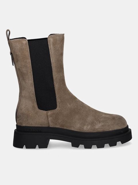 Blauer sztyblety zamszowe KIMMEL damskie kolor beżowy na platformie F5KIMMEL08/SUE - zdjęcie produktu nr 2