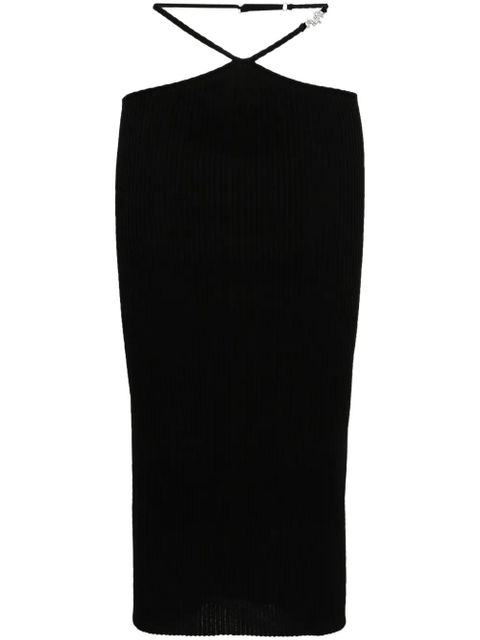 AMIRI strap-detail pencil midi skirt - Black - zdjęcie produktu nr 1