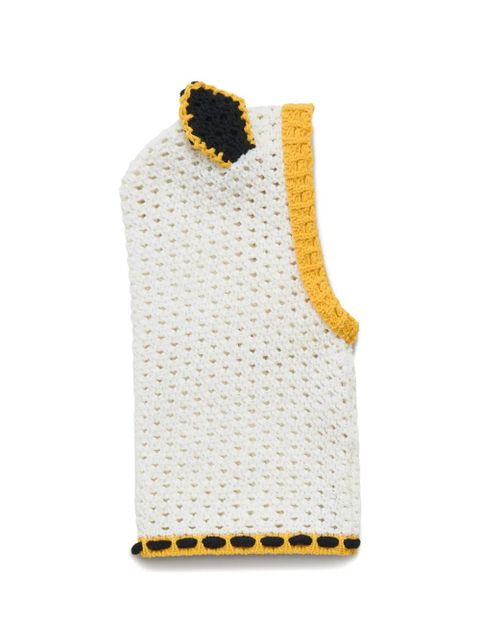Marni colour-block crochet balaclava - White - zdjęcie produktu nr 1