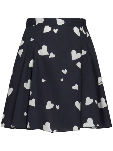 Marni Bunch of Hearts flared miniskirt - Black - zdjęcie produktu nr 1