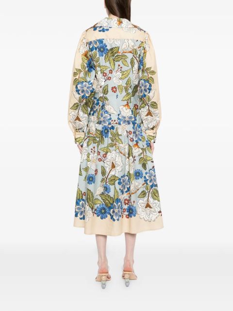 FARM Rio Sand Garden midi dress - Neutrals