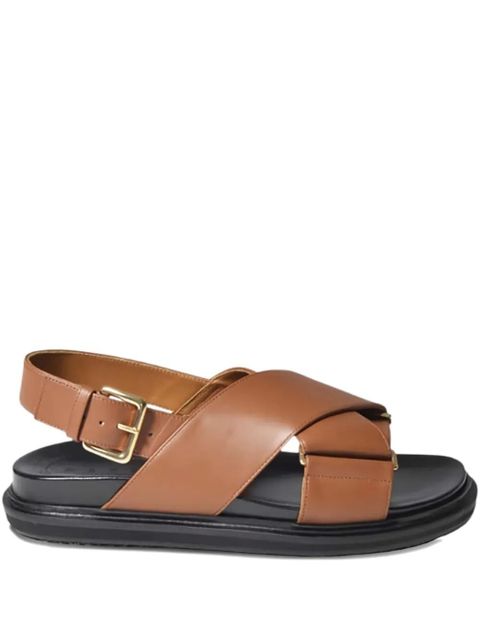 Marni crossover-strap sandals - Brown - zdjęcie produktu nr 1