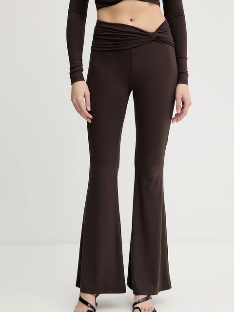 La Mania legginsy JULIEN damskie kolor brązowy gładkie JULIEN - zdjęcie produktu nr 1