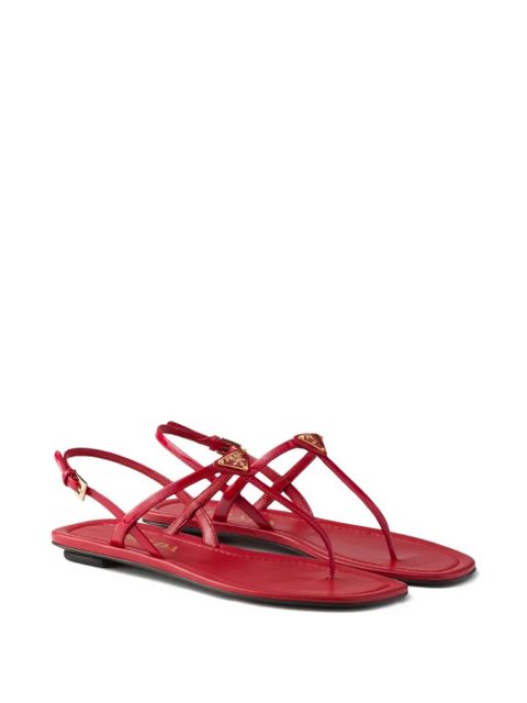 Prada patent leather thong sandals - Red - zdjęcie produktu nr 2