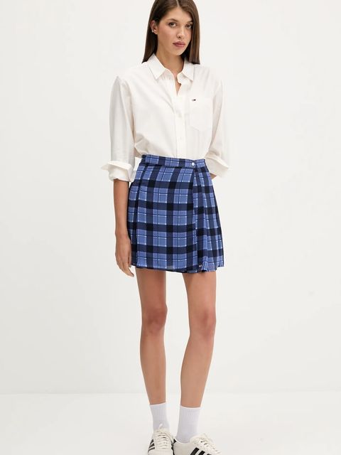 Tommy Jeans koszula bawełniana damska kolor beżowy relaxed z kołnierzykiem klasycznym DW0DW21451