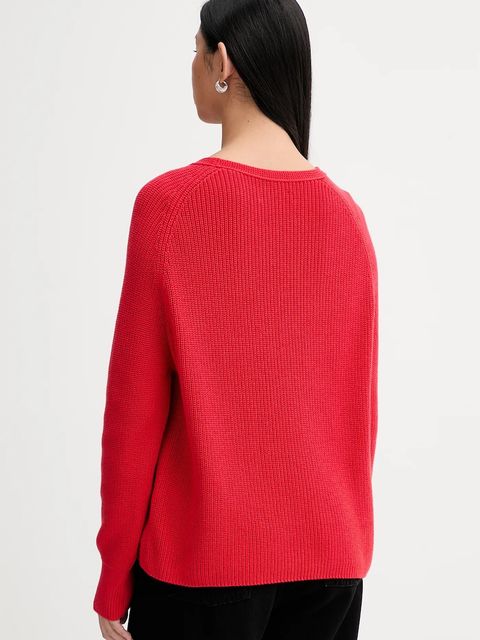 Marc O'Polo sweter bawełniany damski kolor czerwony 600605960109