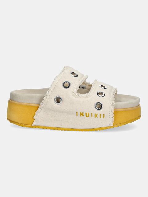 Inuikii klapki damskie kolor beżowy na platformie 1004.005.0141.111 / 70103-152 - zdjęcie produktu nr 2