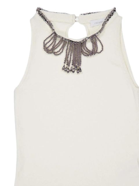 Rabanne embellished sleeveless tank top - Neutrals