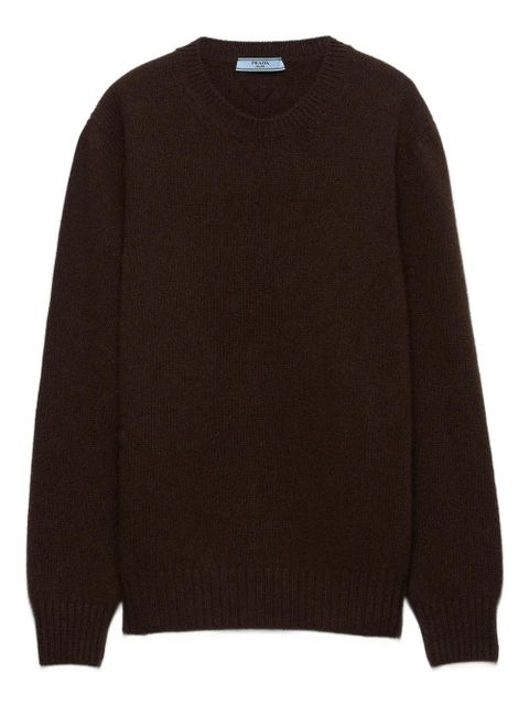 Prada ribbed-knit crew-neck sweater - Brown - zdjęcie produktu nr 1