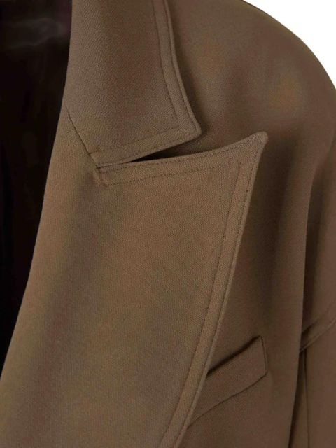 STAUD peak-lapel single-breasted blazer - Brown