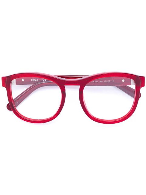 Chloé Eyewear acetate round framed glasses - Red - zdjęcie produktu nr 1