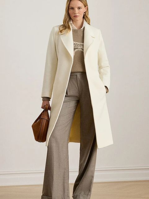 Lauren Ralph Lauren płaszcz wełniany kolor beżowy przejściowy 297962169 - zdjęcie produktu nr 1