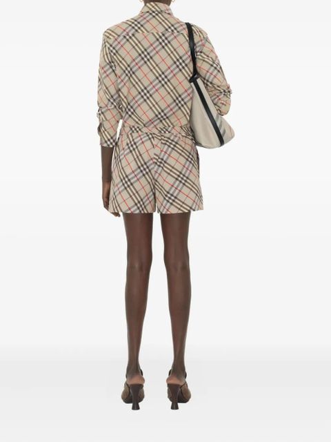 Burberry checked cotton shorts - Neutrals