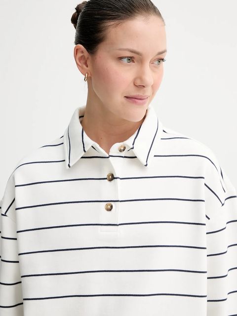 Marc O'Polo bluza bawełniana damska kolor biały wzorzysta 5000007098