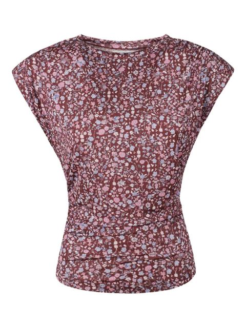 MARANT ÉTOILE floral-print blouse - Red