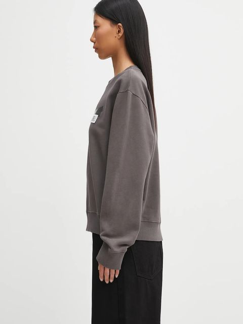 MM6 Maison Margiela bluza bawełniana damska kolor szary z aplikacją S62GU0143.M25024.810