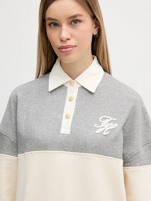 Tommy Hilfiger bluza damska kolor szary wzorzysta WW0WW48785