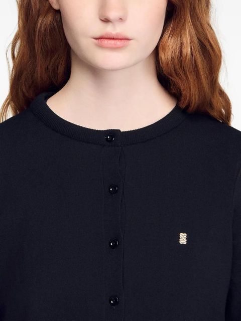 SANDRO round-neck cardigan - Black