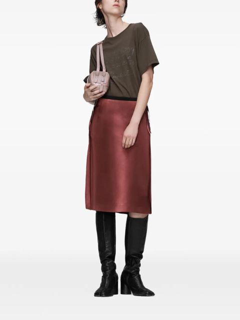 Maison Margiela satin midi skirt - Red - zdjęcie produktu nr 2