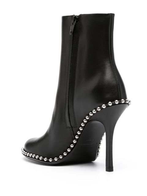 Alexander Wang 110mm stud-embellished leather ankle boots - Black