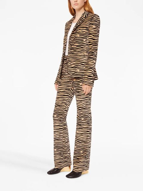 Rabanne tiger-print stretch-cotton blazer - Neutrals - zdjęcie produktu nr 2