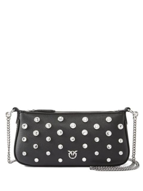 PINKO crystal-embellished chain cross body bag - Black - zdjęcie produktu nr 1