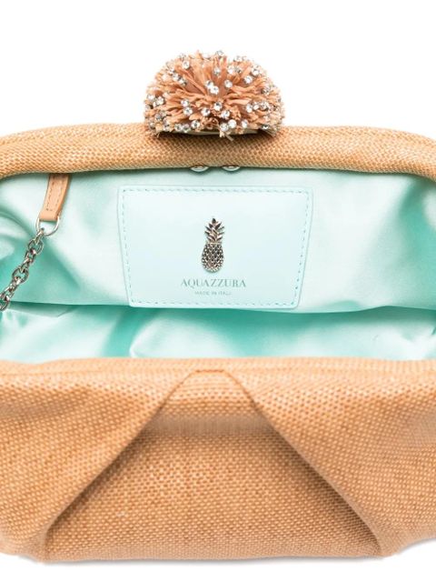 Aquazzura Movida crystal-embellished clutch - Neutrals - zdjęcie produktu nr 2