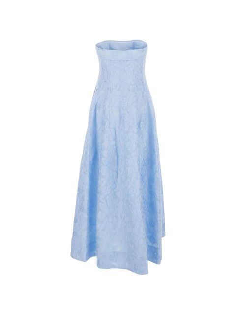 Simkhai Valeria floral-jacquard strapless midi dress - Blue - zdjęcie produktu nr 2