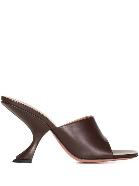 Amina Muaddi open-toe heeled pumps - Brown - zdjęcie produktu nr 1