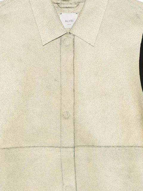 Alysi collared sleeveless vest - Neutrals