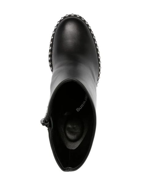 Alexander Wang 110mm stud-embellished leather ankle boots - Black