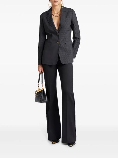 ETRO patterned-jacquard wool blazer - Black