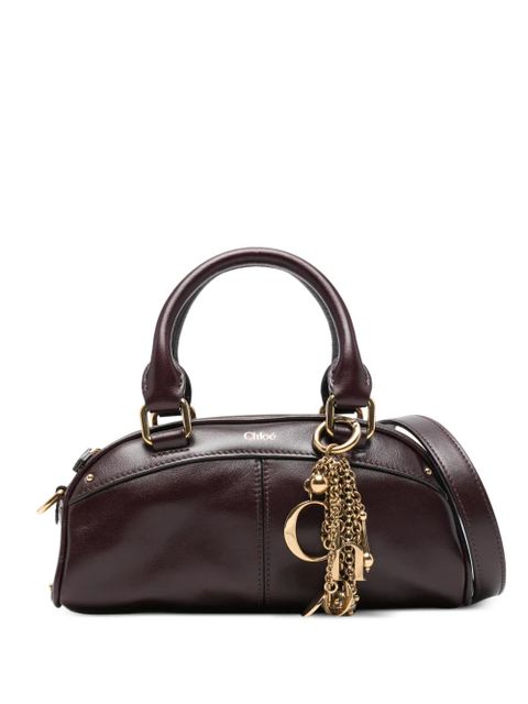 Chloé mini leather multiple-charms tote bag - Purple - zdjęcie produktu nr 1