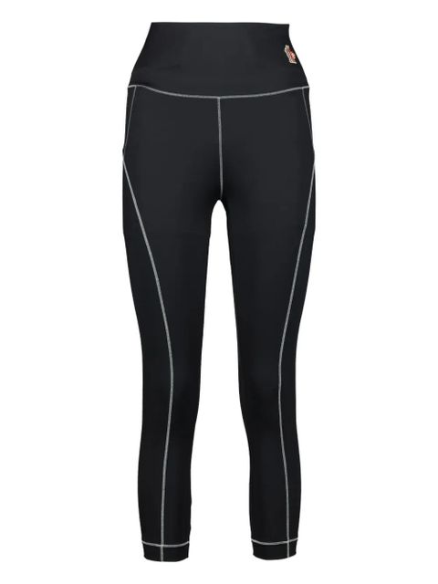 Moncler Grenoble logo-patch leggings - Black - zdjęcie produktu nr 1