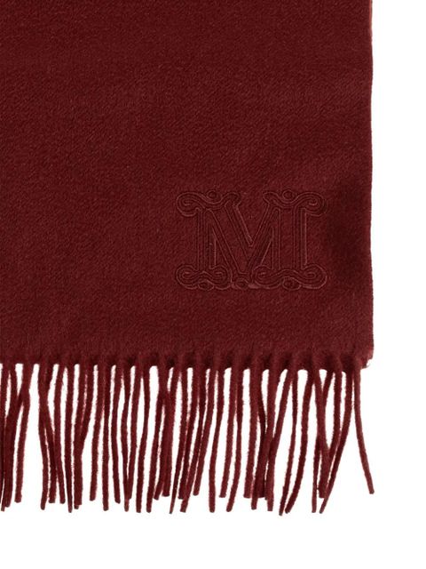 Max Mara Dalia fringed scarf - Red