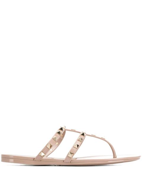 Valentino Garavani Rockstud flat sandals - Neutrals - zdjęcie produktu nr 1