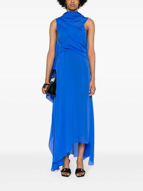 Givenchy draped silk maxi dress - Blue