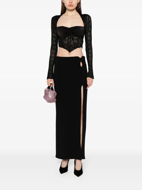 Magda Butrym Rosette cut-out maxi skirt - Black