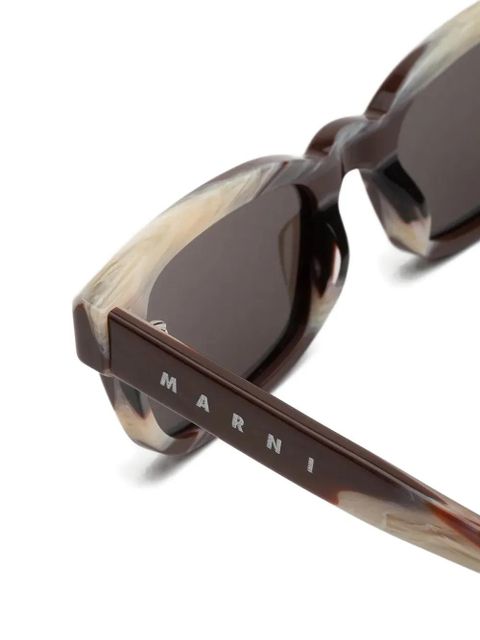 Marni Eyewear rectangle-frame sunglasses - Brown