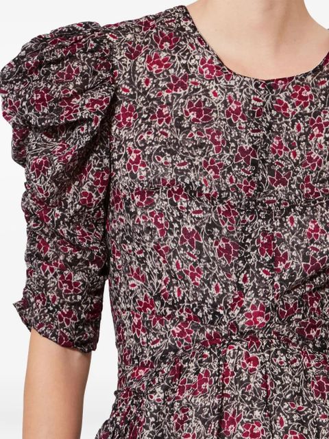 MARANT ÉTOILE Sichellia puff-sleeve maxi dress - Black