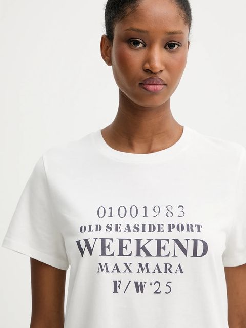 Weekend Max Mara t-shirt bawełniany GUGLIA damski kolor biały 2525976031600