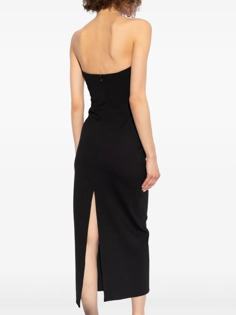 The Attico strapeless midi dress - Black