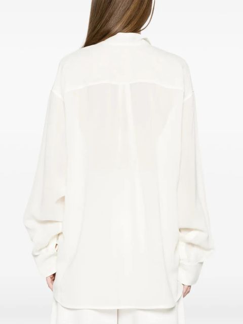 TOTEME overlapping-collar blouse - Neutrals