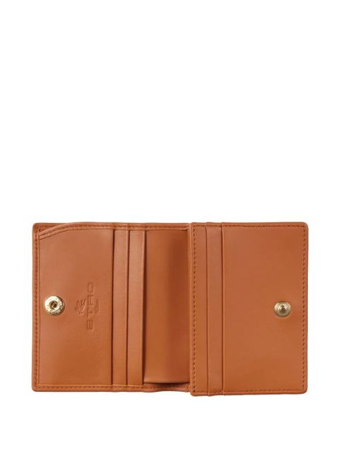 ETRO Pegaso-motif leather wallet - Brown