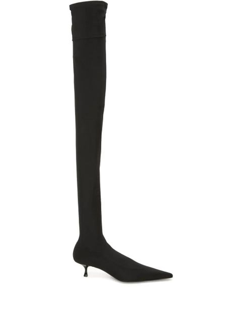 Victoria Beckham 45mm Sloan jersey pointed-toe boots - Black - zdjęcie produktu nr 1
